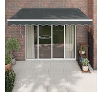Vidaxl Auvent Rétractable Anthracite 3,5x2,5 M Tissu Et Aluminium