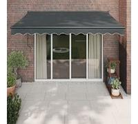 vidaXL Auvent rétractable Anthracite 3,5 x 2,5 m – Tissu et aluminium