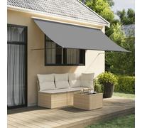Vidaxl Auvent Rétractable Anthracite 300x150 M Tissu Et Acier