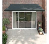 Vidaxl Auvent Rétractable Anthracite 3x2,5 M Tissu Et Aluminium Gris