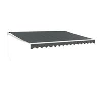 vidaXL Auvent rétractable Anthracite 4,5x3 m Tissu et Aluminium, auvent, auvent de Porte, auvent de Jardin, Store, auvent de terrasse