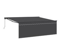 Vidaxl Auvent Rétractable Anthracite 400 × 300 Cm Polyester, Aluminium