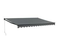 vidaXL Auvent rétractable Anthracite 4x3 m Tissu et Aluminium, auvent, auvent de Porte, auvent de Jardin, Store, auvent de terrasse, auvent de Porche