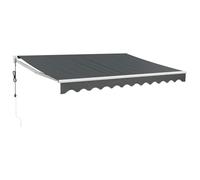 vidaXL Auvent rétractable Anthracite avec Cadre Blanc 3 x 2,5 m