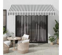 Vidaxl Auvent Rétractable Anthracite/Blanc 3x2,5 M Tissu Et Aluminium