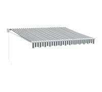 vidaXL Auvent rétractable Anthracite/Blanc 3x2,5 m Tissu et Aluminium, auvent, auvent de Porte, auvent de Jardin, Store, auvent de terrasse