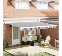 Luifel uittrekbaar 4,5x3 m stof en aluminium antraciet en wit3216126