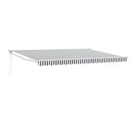 vidaXL Auvent rétractable 4,5 x 3 m Anthracite/Blanc Tissu et Aluminium