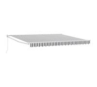 vidaXL Auvent rétractable Anthracite et Blanc 4 x 3 m Tissu et Aluminium