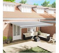 vidaXL Auvent rétractable Anthracite et blanc 500 x 300 m 3215788