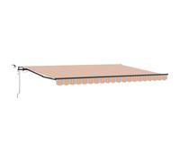 vidaXL Auvent rétractable Auto avec Bande rayée LED Multicolore 450x300 cm