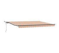 vidaXL Auvent rétractable Auto avec Bande rayée LED Multicolore 450x300 cm