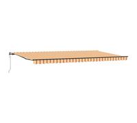 vidaXL Auvent rétractable Auto Jaune et Orange 600 X 300 cm Canopée déperlant Résistant aux UV pour Ombre extérieure Parasol de Patio Protection Solaire Auvents Anti-décoloration