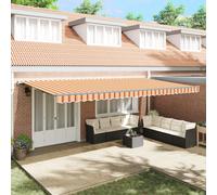 Vidaxl Auvent Rétractable Auto Jaune Et Orange 600x300 Cm