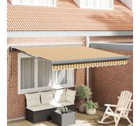 Vidaxl Auvent Rétractable Automatique À Rayures Multicolores 350x250 Cm