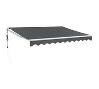 Vidaxl Auvent Rétractable Anthracite 3,5x2,5 M Tissu Et Aluminium