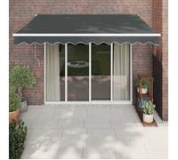 vidaXL Auvent rétractable automatique 3×2,5 m Anthracite – Tissu et aluminium gris