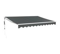Vidaxl Auvent Rétractable Anthracite 3x2,5 M Tissu Et Aluminium Gris