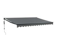 vidaXL Auvent rétractable Anthracite 4 x 3 m Tissu et Aluminium