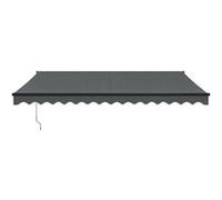 Vidaxl Auvent Rétractable Anthracite 4x3 M Tissu Et Aluminium