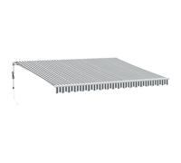 vidaXL Auvent rétractable automatique 450x350 cm anthracite et blanc