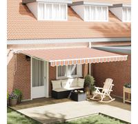 Vidaxl Auvent Rétractable Automatique Avec Bande Led Multicolore 450x300 Cm
