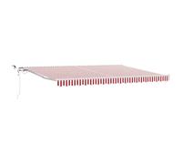vidaXL Auvent rétractable Automatique avec Bande LED Rouge et Blanche 450x350 cm