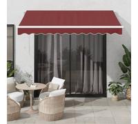 Vidaxl Auvent Rétractable Automatique Avec Led Bordeaux 300x250 Cm
