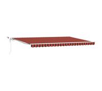 vidaXL Auvent rétractable Automatique avec LED en Orange et Marron, 500x300 cm pour terrasses, canopée de Pare-Soleil, Ombre Solaire résistante à l'eau, UV rayées