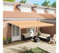 vidaXL Auvent rétractable Automatique avec LED Jaune et Orange 500x300 cm