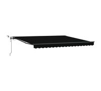 Vidaxl Auvent Rétractable Automatique Avec Led Noir 400x300 Cm, Vidaxl Tissu De Remplacement Pour Auvent 4x3 M Noir