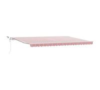 vidaXL Auvent rétractable Automatique avec LED rayé Rouge et Blanc 500x350 cm