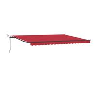 vidaXL Auvent Rétractable Automatique avec LED Rouge 450x350 cm