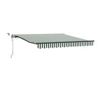 vidaXL Auvent Rétractable Automatique avec LED Vert et Blanc 350x250 cm