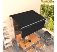 Vidaxl Auvent Rétractable Automatique Avec Store 3,5x2,5 M Anthracite