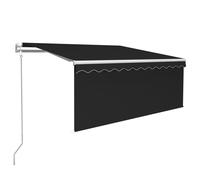 Vidaxl Auvent Rétractable Automatique Avec Store 3,5x2,5 M Anthracite