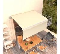 vidaXL Auvent rétractable automatique avec store 3,5x2,5 m Crème Crème G