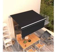 Auvent Rétractable Automatique avec Store 3x2,5m Jaune et Blanc Banne vidaXL