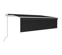 Vidaxl Auvent Rétractable Automatique Avec Store 5x3 M Anthracite