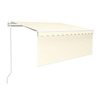 vidaXL Auvent Rétractable Automatique avec Store Banne Pliable Jardin Balcon Terrasse Extérieur Protection Contre Rayons UV 3,5x2,5 m Crème