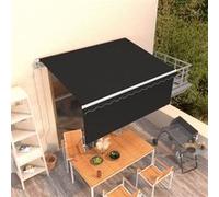 vidaXL Auvent Rétractable Automatique avec Store Banne Pliable Jardin Balcon Terrasse Extérieur Protection contre Rayons UV 3,5x2,5 m Anthracite G