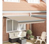 Vidaxl Auvent Rétractable Automatique Beige 350x250 Cm, Tissu De Remplacement Pour Auvent Vidaxl Pour Cadre De 3.5x2.5 M Beige