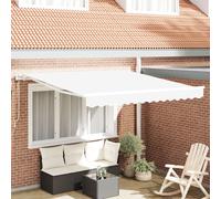 Vidaxl Auvent Rétractable Automatique Blanc 300x250 Cm, Vidaxl Tissu De Rechange Pour Auvent De 3x2,5 M Blanc
