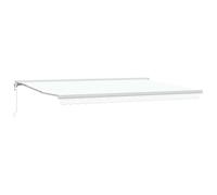 vidaXL Auvent rétractable Automatique Blanc 500 x 300 cm, résistant aux UV et à l'eau, Parfait pour Les patios, balcons et terrasses. Une Super Solution pour l'ombre extérieure.