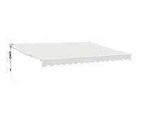 Vidaxl Auvent Rétractable Crème 4x3 M Tissu Et Aluminium