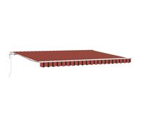 vidaXL Auvent rétractable Automatique en Orange et Marron 450 x 350 cm | Résistant aux UV & Imperméable Ombre extérieure Store de Patio Tonelle de Jardin Résistant à la décoloration Balcon