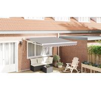 vidaXL Store Rétractable Automatique Gris 350x250 cm, Toile de Remplacement pour Store 3.5x2.5 m Cadre Gris Clair