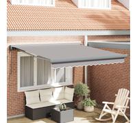 Auvent Rétractable Automatique Gris Clair 350x250 cm 3330390