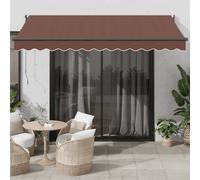Vidaxl Auvent Rétractable Automatique Marron 350x250 Cm