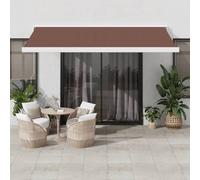 Vidaxl Auvent Rétractable Automatique Marron 450x300 Cm